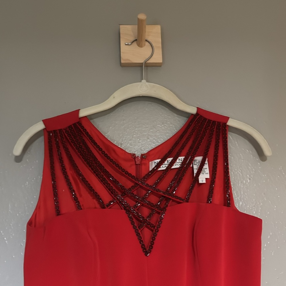 Niteline red semiformal homecoming holiday cocktail party dress - Picture 3 of 8